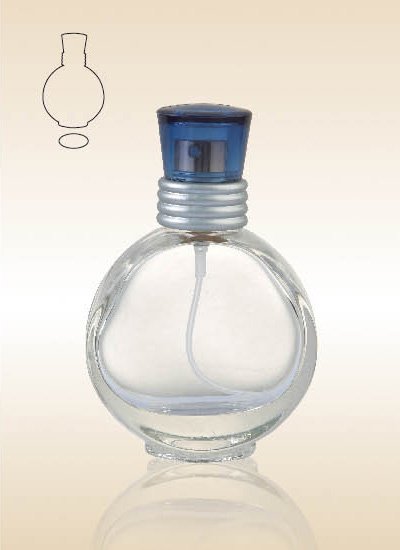 custom made empty glass perfume bottle with butterfly cap