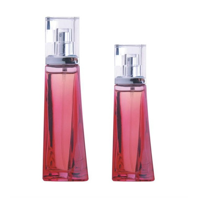 wholesale clear empty glass bottle perfume 100ml with aluminum atomizer