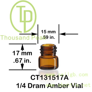 1ml amber essential oil vials with reducer and screwcap