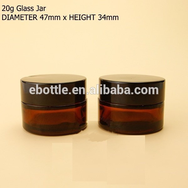 Glass Jars, Amber Glass Straight Sided Jars
