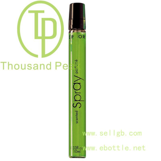 Freee shipping 10ml glass tube perfume spray bottle with pump and cap