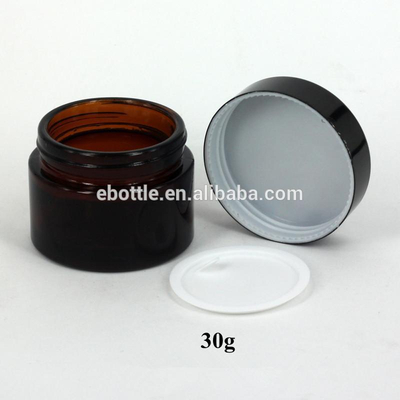 30g Amber glass jar cosmetic