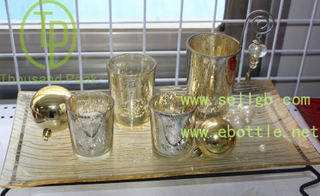 Glass candle holder