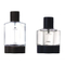 60ml black slim custom made glass perfume bottle with black cap