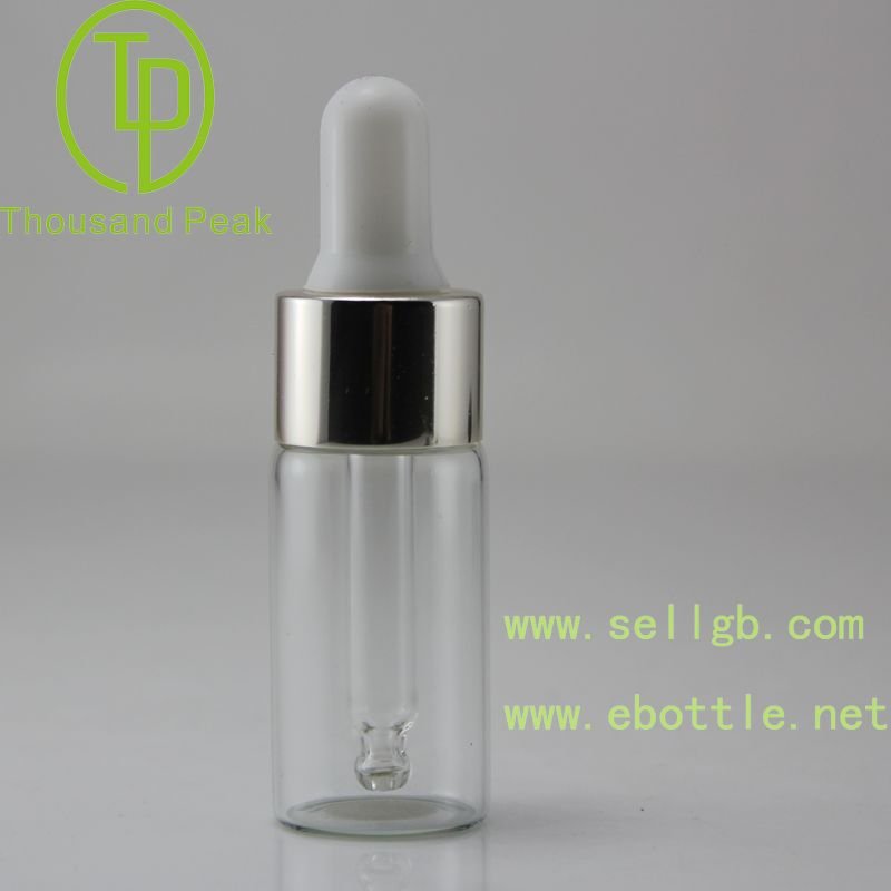 small amber glass cosmetic serum dropper bottle 15ml