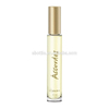 Luxury 10ml clear glass roller bottle with thick base and gold aluminum cap for perfume oil
