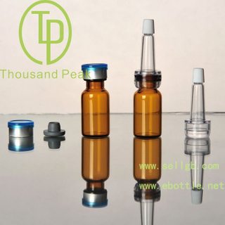 Flip Off/Screw 10ml Glass Vials With Rubber Stopper Glass Vials 10ml Amber