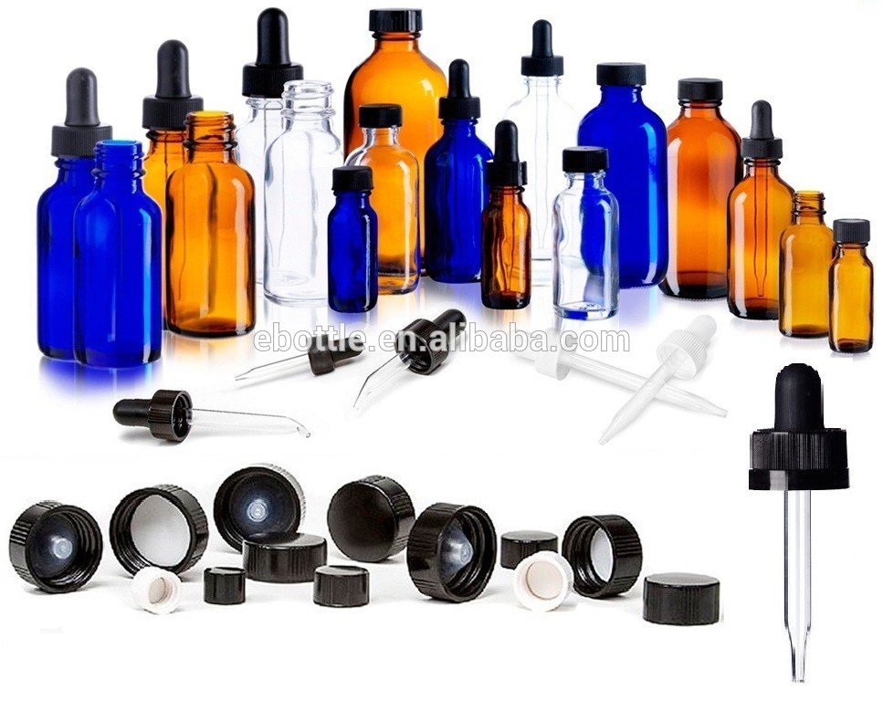 28/400 Ribbed caps with straight glass pipette droppers Buy Linan