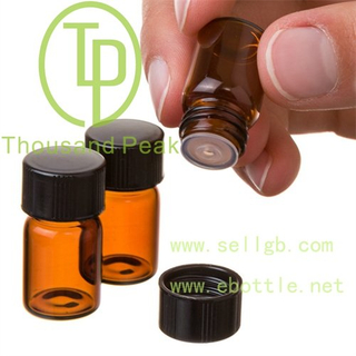Mini roll on portable empty glass vials for essential oil