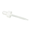 20-400 standard white ribbed glass dropper with clear glass pipette for 30ml bottles
