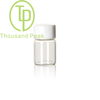 2ml clear screw neck glass vial with white ribbed cap for laboratory chromatography analysis