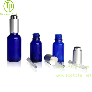 TP-2-27 cobalt Blue glass bottle with AL Press dropper