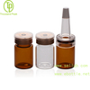 5ml amber and clear glass medical vials with soft trumpet head dropper for facial serum.