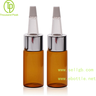 TP-2-55 cosmetic packaging tube 5ml 10ml facial care glass bottle with soft trumpet head 