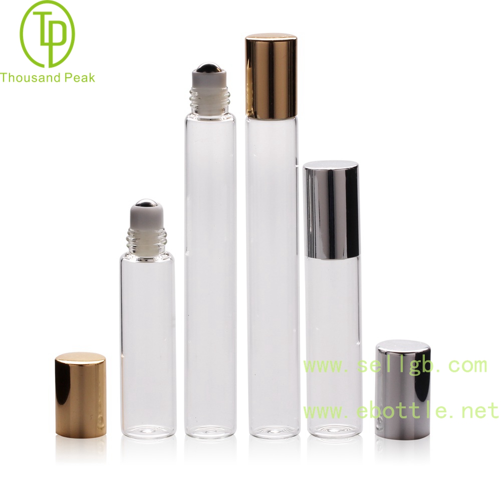 TP-3-23-2 5ml - 10ml clear Roll On Bottles for perfume,essential oils,Skin care 